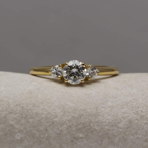 Recycled Gold and Diamond Engagement Ring - Jacqueline & Edward
