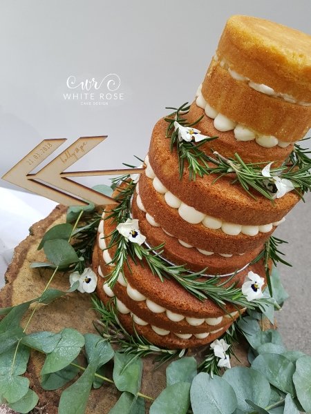 Wedding Cakes - White Rose Cake Design-Image 39193