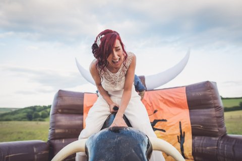 Fun on the bull! - Lee Maxwell Photography