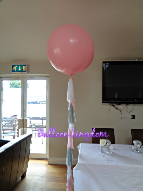 Giant 3 foot latex balloons with tassel tails - Balloon and party Kingdom