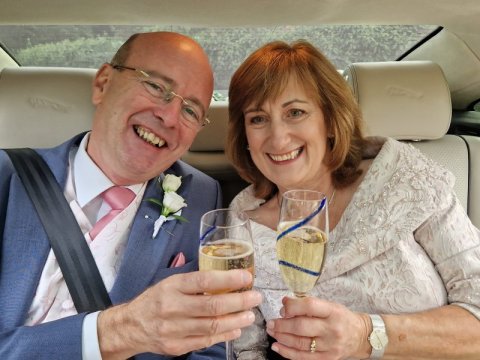 Champagne service, cheers - Leicester Wedding Cars