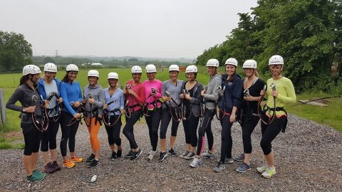 Hens with a head for heights - Mojo High Ropes - Mojo Active