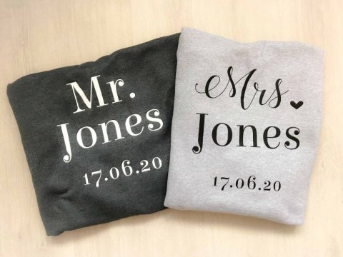 Mr & Mrs Hoodie - The Personalised Wedding Room