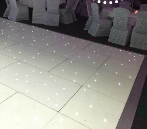 Our LED dance floors are available in black or white - Make Believe Events