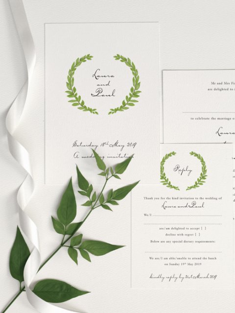 Olive Grove Wedding Stationery - With love wedding stationery