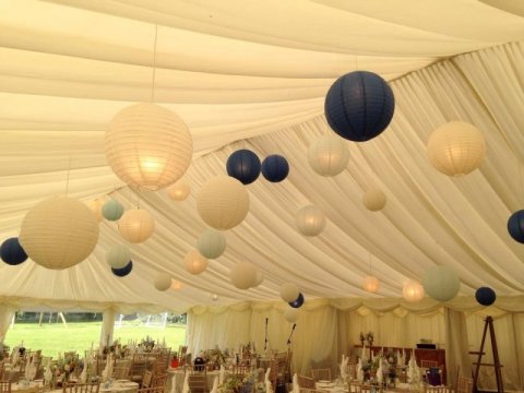 Coloured paper lanterns - Maidman's Marquees