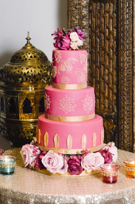 Bollywood glam wedding cake - Little Bear Cakery
