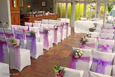 Wedding Chair Covers - Purple Swan-Image 39427