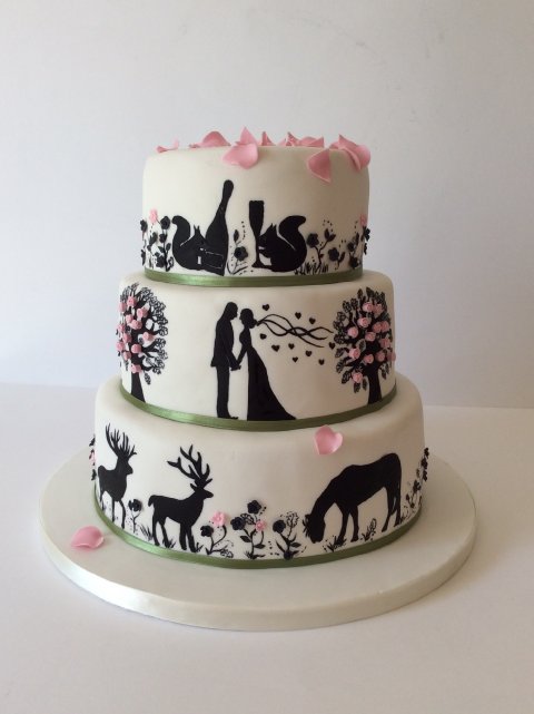 Silovette wedding cake - Sarah Louise Cakes