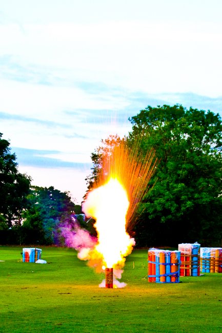 Pyrotastic - test firing a display shell - Pyrotastic Fireworks