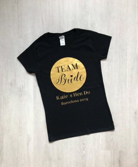 Team Bride Hen T-Shirt - The Personalised Wedding Room