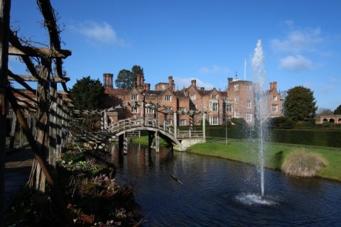 Rear view over the moat - Great Fosters