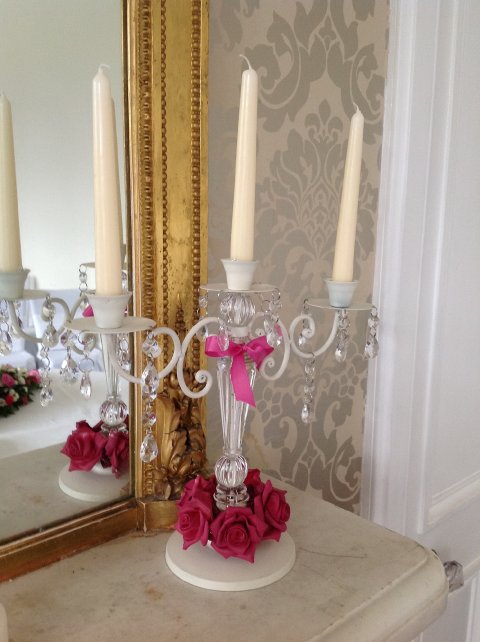 Shabby Chic Candelabra - Savage Wedding Services