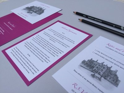 Wedding Guest Books - Illustrated Invitation-Image 30013