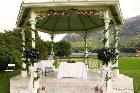 Wedding Venue Decoration - Purple Swan-Image 39430
