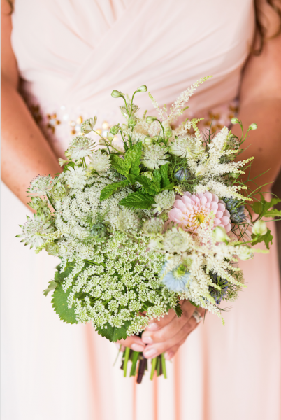 Pink, Blue and Green bouquet - Get Knotted