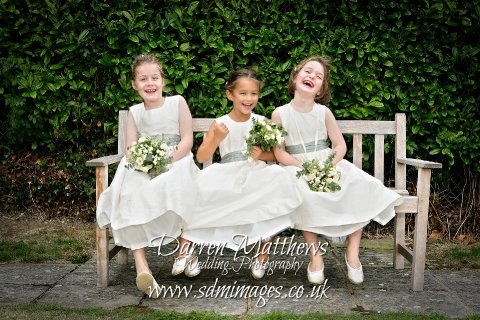 Flower Girls Laughing - Darren Matthews Wedding Photography