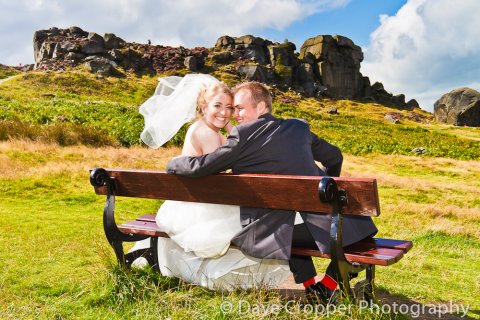 Bride & Groom on moors - Dave Cropper Photography