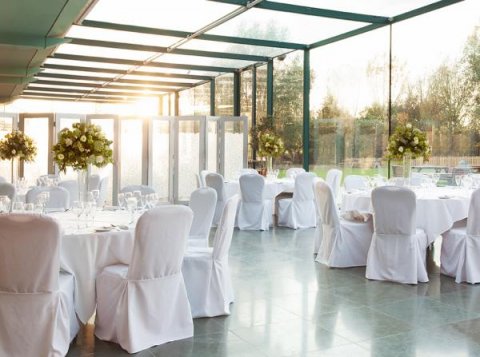 Our stunning Conservatory ready for a reception. - Crowne Plaza Marlow