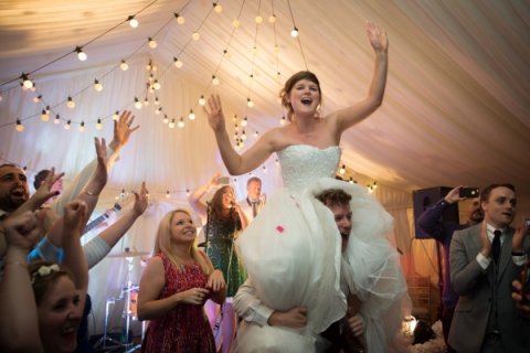 evening high jinks in the marquee! - Tracey Estate
