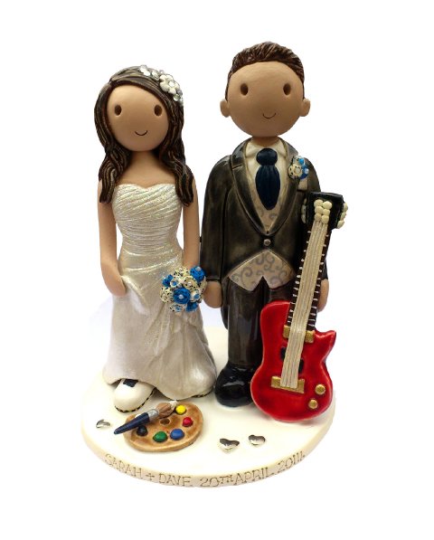 Guitar, artist, cake topper - Atop of the tier