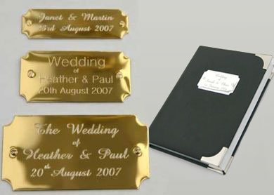Engraved plates gold & silver - Warehouse Video Service