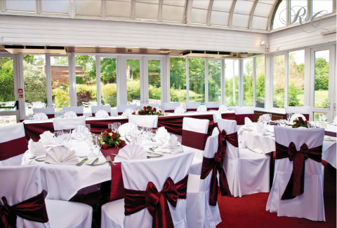 Wedding breakfast in the Rivers Edge - The Legacy Rose & Crown Hotel