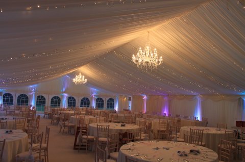 Crystal Chandeliers and Fairy Lights - Marquees Direct 
