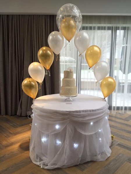 Just Married Cake Arch - Balloons & Beyond