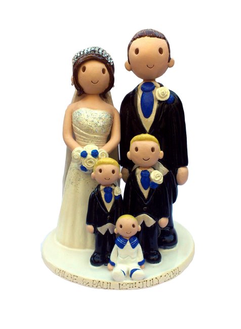 Family cake topper - Atop of the tier