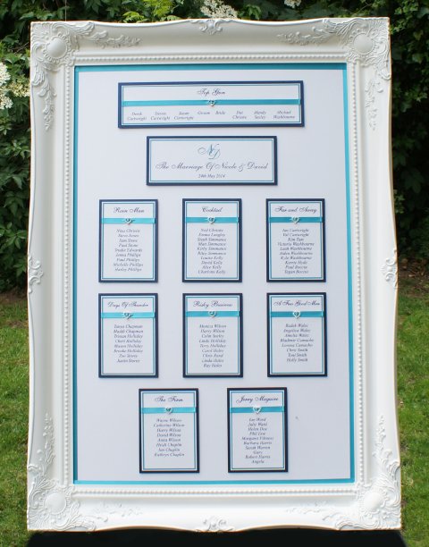 Table plans designed to match your wedding theme - Brambles Stationery