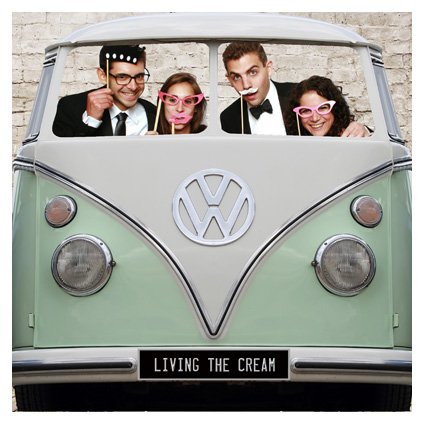 vw photo board hire - Living the Cream Ice Cream Tricycle and Event hire