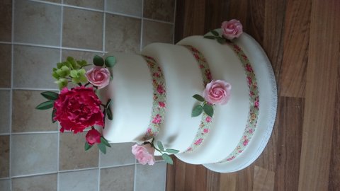 Cakes Beautiful Peony & Rose Wedding Cake - Cakes Beautiful