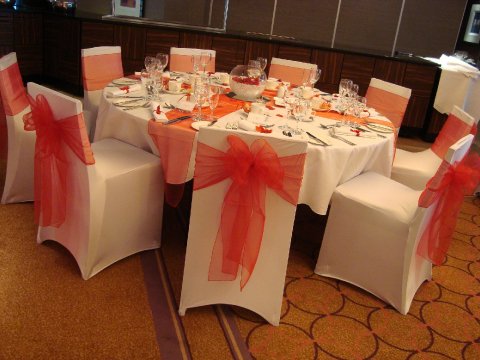 Orange table setting - Ramada Dover