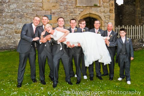 Bride and groomsmen. - Dave Cropper Photography