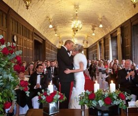 Ceremony in the Long Gallery - Fanhams Hall, an Exclusive Hotel