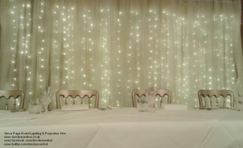 Fairy light backdrop hire - Steve Page Lighting Hire
