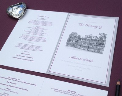 Wedding Guest Books - Illustrated Invitation-Image 30011