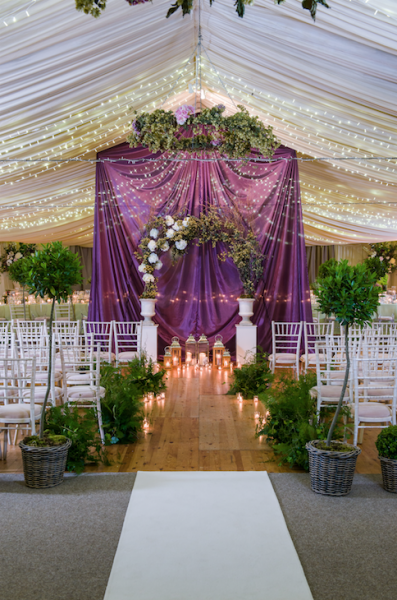 Purple styling at Carfraemills - Get Knotted