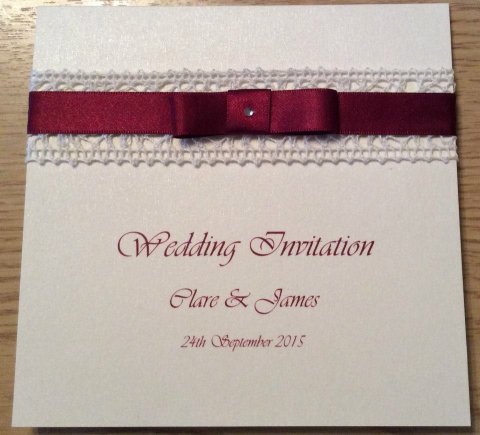 Handmade pocket wedding invitation - CAS Wedding Stationery