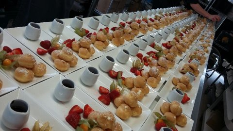 Enjoy our srumptious profiteroles for dessert - The Garden Rooms