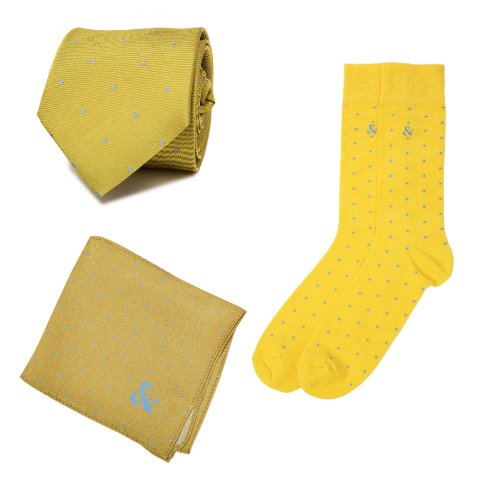 Yellow with blue spots - Tied Together Ltd