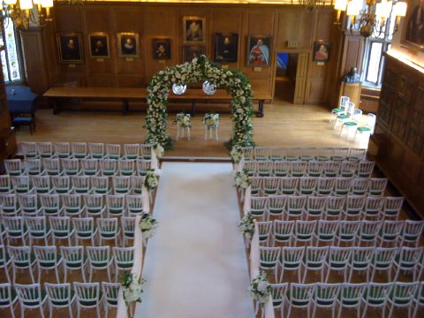 Civil ceremony set up in the Main Hall - The Honourable Society of Gray's Inn