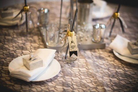 Handmade origami wedding favour boxes - Silver bling - Oast House Gifts