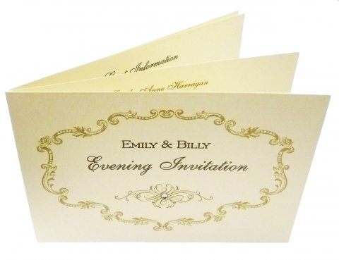 Evening Invitations with 3 pages inside - Brambles Stationery