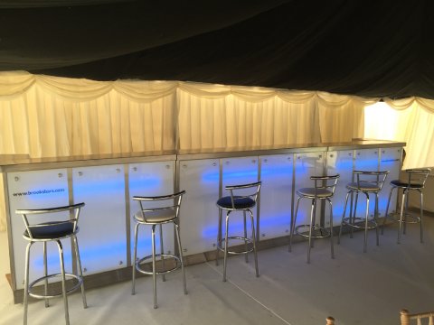 Ice Blue Luxe 5.25m Bar - Brooks Bar Hire
