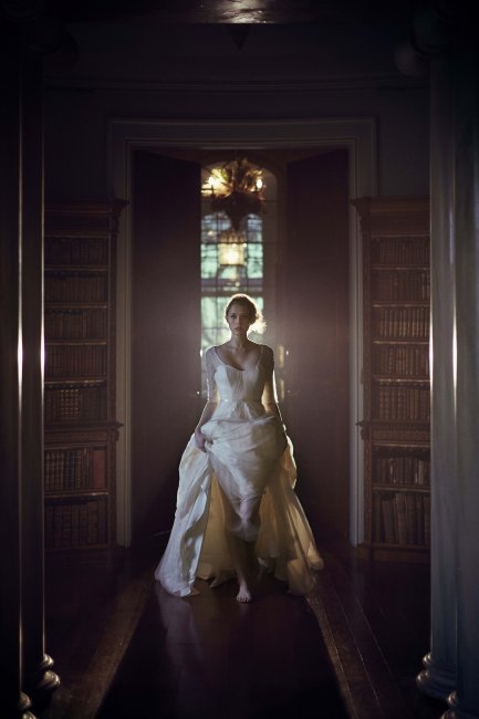 Bride Walking from the Conservatory into the Drawing Room - Port Eliot Estate