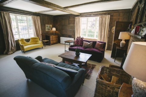 The oak panelled Drawing Room - Houchins Wedding Venue