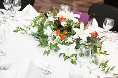 Lovely bouquet of flowers at one of our LGBT weddings - Crowne Plaza Marlow