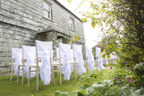 Outdoor ceremony area - Ta Mill Weddings